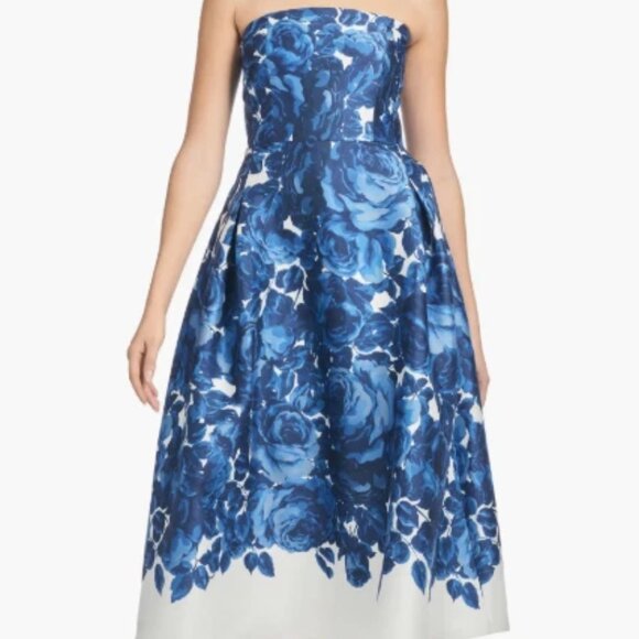 Sachin & Babi Shay Floral Stretch Cocktail Midi Dress - Picture 2 of 8